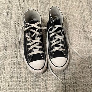 Girls platform black Converse